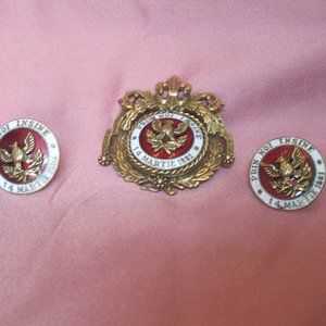 Coro Pen and Earrings Set Commemorating Romania